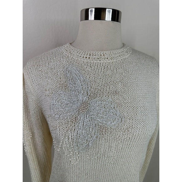 Joann Bryant Beaded Embroidered Butterfly Sweater - Picture 7 of 12